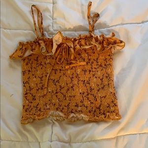 mustard yellow crop top